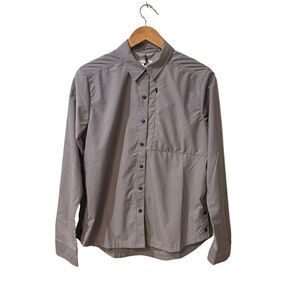 Stio Shirt Womens Medium New Fork Trail Shirt Storm Cloud Heather Hiking Camping